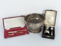 Lot 164 - A small silver pedestal bowl