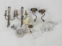 Lot 342 - A pair of silvered rope twist wall lights