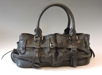 Lot 1252 - A Burberry black calf leather shoulder bag