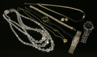 Lot 1015 - A Christian Dior paste set pendant and earring suite