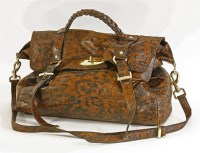 Lot 1268 - A Mulberry 'Alexa' shiny oak leopard print leather satchel