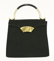 Lot 1270 - A Karl Lagerfeld of Paris black suede evening handbag