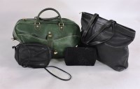 Lot 1310 - A Dunhill green leather holdall