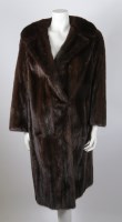 Lot 1101 - A brown ranch mink fur coat