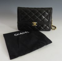 Lot 1250 - A Chanel vintage 'Paris Limited' black quilted lambskin flap shoulder bag