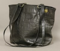 Lot 1273 - A Mulberry vintage black Congo leather shopper handbag