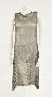 Lot 1190 - A black net tulle flapper dress