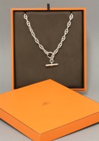 Lot 1007 - An Hermès chaine d'Ancre silver necklace