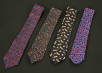 Lot 1099 - Four Hermès gentlemen's ties