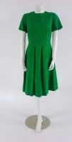 Lot 1132 - An Hardy Amies green wool short sleeve day dress