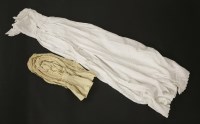 Lot 1210 - An English white cotton lawn christening gown