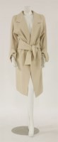 Lot 1136 - A Balenciaga Le Dix Paris cream wool mid-length day coat