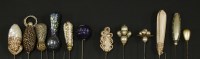Lot 1008 - A large collection of Edwardian and Art Deco hatpins