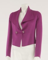 Lot 1158 - A Les Copains fuchsia pink lambswool and cashmere jacket