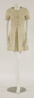 Lot 1160 - A Balenciaga Paris cream silk woven linen dress