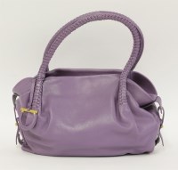 Lot 1287 - A Salvatore Ferragamo lilac purple leather shoulder bag