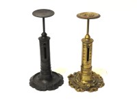 Lot 194 - Two 19th century brass candlestick postal scales