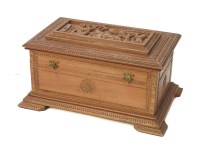Lot 262 - An Indian sandalwood jewellery casket