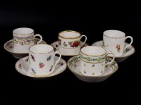Lot 246 - Five 19th century French porcelain coffee cans and saucers
