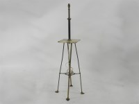 Lot 618 - An Art Nouveau brass standard lamp