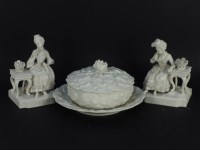 Lot 290 - A pair of 19th century Minton bisque figure groups