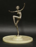 Lot 252 - An Art Deco silvered bronze figure