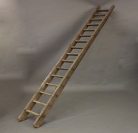 Lot 668 - An old barn loft ladder