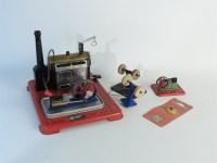 Lot 371 - A Mamod stationary engine plus accessories