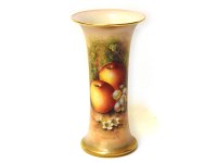 Lot 267A - A Royal Worcester vase. painted with coloured flowers