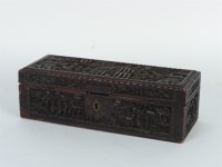Lot 273 - A late 19th century Cantonese carved wood box