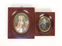 Lot 261 - Two oval decorative miniatures