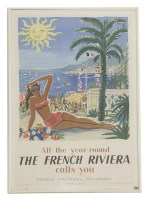 Lot 401 - Hervé Baille (1896-1974)
'THE FRENCH RIVIERA'
A French SNCF lithographic poster
99 x 62cm