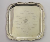 Lot 186 - A silver presentation tray