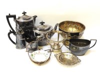 Lot 310 - A four piece silver plated tea set