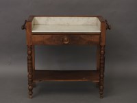 Lot 648 - A late 19th century French marble top wash stand