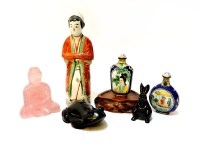 Lot 78 - Asian items including a hardstone Buddha