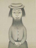 Lot 90 - Laurence Stephen Lowry RA (1887-1976)
THE BEARDED WOMAN
Limited edition reproduction printed in colours