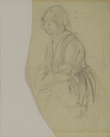 Lot 134 - Augustus John OM RA (1878-1961)
PORTRAIT OF A SEATED WOMAN