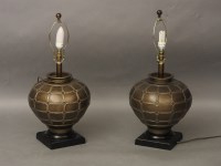 Lot 470 - A pair of stylised table lamps