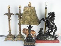 Lot 502 - A collection of table lamps