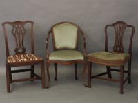 Lot 614 - A George III Hepplewhite design side chair