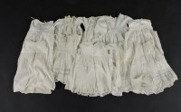 Lot 1214 - Ten assorted antique cotton lawn christening gowns