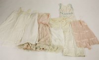 Lot 1194 - A child's pink taffeta and lace evening dress