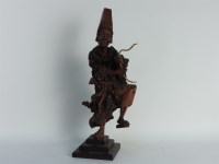 Lot 318 - A root carved oriental lamp