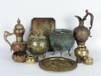 Lot 448 - Asian and European metal ware