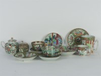 Lot 369 - An assortment of 19th century Chinese Famille rose tea ware (14)