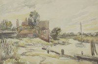 Lot 185 - Duncan Grant (1885-1978)
'HOUSE AND STREAM'
Signed and dated '25 l.l.