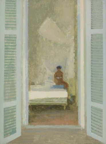Lot 204 - Lionel Bulmer (1919-1992)
'THE TURQUOISE SHUTTERS'
Oil on board
34 x 25cm

*Artist's Resale Right may apply to this lot.