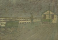 Lot 212 - Margaret Green (1925-2003)
'ON THE PIER - SEATON CAREW'
Oil on card
19 x 25cm

*Artist's Resale Right may apply to this lot.