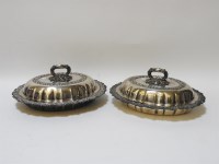Lot 439 - A pair of Victorian silver plated entree dishes